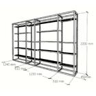 Closet Araras, Guarda Roupas Aberto Industrial Com 22 Peças P