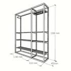 Closet Araras, Guarda Roupas Aberto Industrial Com 22 Peças P