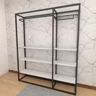 Closet Araras, Guarda Roupas Aberto Industrial Com 22 Peças P