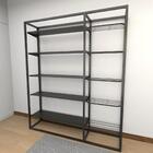 Closet Araras, Guarda Roupas Aberto Industrial Com 22 Peças P