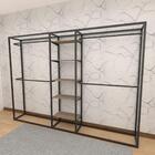 Closet Araras, Guarda Roupas Aberto Industrial Com 22 Peças P