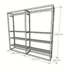 Closet Araras, Guarda Roupas Aberto Industrial Com 22 Peças P