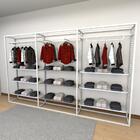 Closet Araras, Guarda Roupas Aberto Industrial Com 23 Peças B