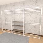 Closet Araras, Guarda Roupas Aberto Industrial Com 23 Peças B