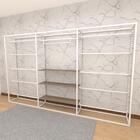 Closet Araras, Guarda Roupas Aberto Industrial Com 23 Peças B