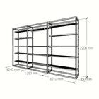 Closet Araras, Guarda Roupas Aberto Industrial Com 23 Peças B