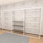 Closet Araras, Guarda Roupas Aberto Industrial Com 23 Peças B