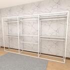 Closet Araras, Guarda Roupas Aberto Industrial Com 23 Peças B