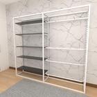 Closet Araras, Guarda Roupas Aberto Industrial Com 23 Peças B