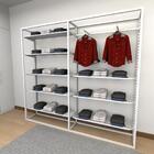 Closet Araras, Guarda Roupas Aberto Industrial Com 23 Peças B