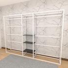 Closet Araras, Guarda Roupas Aberto Industrial Com 23 Peças B