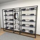 Closet Araras, Guarda Roupas Aberto Industrial Com 23 Peças B