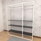 Closet Araras, Guarda Roupas Aberto Industrial Com 23 Peças B