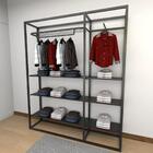 Closet Araras, Guarda Roupas Aberto Industrial Com 23 Peças P