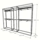 Closet Araras, Guarda Roupas Aberto Industrial Com 23 Peças P