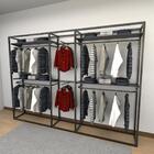 Closet Araras, Guarda Roupas Aberto Industrial Com 23 Peças P