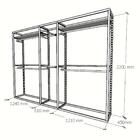 Closet Araras, Guarda Roupas Aberto Industrial Com 23 Peças P