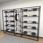 Closet Araras, Guarda Roupas Aberto Industrial Com 23 Peças P