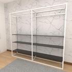 Closet Araras, Guarda Roupas Aberto Industrial Com 24 Peças B