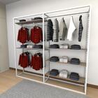 Closet Araras, Guarda Roupas Aberto Industrial Com 24 Peças B