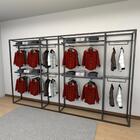 Closet Araras, Guarda Roupas Aberto Industrial Com 24 Peças P