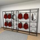 Closet Araras, Guarda Roupas Aberto Industrial Com 24 Peças P