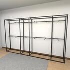 Closet Araras, Guarda Roupas Aberto Industrial Com 24 Peças P