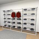 Closet Araras, Guarda Roupas Aberto Industrial Com 25 Peças B