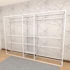 Closet Araras, Guarda Roupas Aberto Industrial Com 25 Peças B