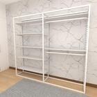 Closet Araras, Guarda Roupas Aberto Industrial Com 25 Peças B