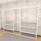 Closet Araras, Guarda Roupas Aberto Industrial Com 25 Peças B