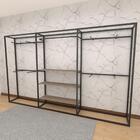 Closet Araras, Guarda Roupas Aberto Industrial Com 25 Peças P