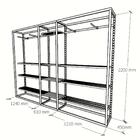 Closet Araras, Guarda Roupas Aberto Industrial Com 25 Peças P