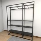 Closet Araras, Guarda Roupas Aberto Industrial Com 25 Peças P