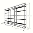 Closet Araras, Guarda Roupas Aberto Industrial Com 25 Peças P