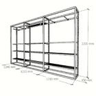 Closet Araras, Guarda Roupas Aberto Industrial Com 25 Peças P