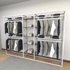 Closet Araras, Guarda Roupas Aberto Industrial Com 26 Peças B