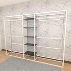 Closet Araras, Guarda Roupas Aberto Industrial Com 26 Peças B