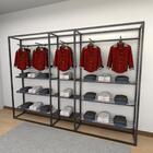 Closet Araras, Guarda Roupas Aberto Industrial Com 26 Peças P