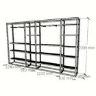 Closet Araras, Guarda Roupas Aberto Industrial Com 26 Peças P