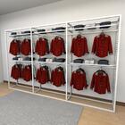 Closet Araras, Guarda Roupas Aberto Industrial Com 27 Peças B