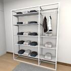 Closet Araras, Guarda Roupas Aberto Industrial Com 27 Peças B