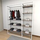 Closet Araras, Guarda Roupas Aberto Industrial Com 27 Peças B