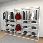 Closet Araras, Guarda Roupas Aberto Industrial Com 27 Peças B