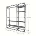 Closet Araras, Guarda Roupas Aberto Industrial Com 27 Peças B