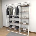 Closet Araras, Guarda Roupas Aberto Industrial Com 27 Peças B