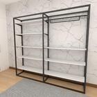 Closet Araras, Guarda Roupas Aberto Industrial Com 27 Peças P