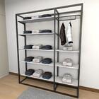 Closet Araras, Guarda Roupas Aberto Industrial Com 27 Peças P