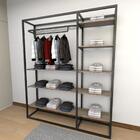 Closet Araras, Guarda Roupas Aberto Industrial Com 27 Peças P