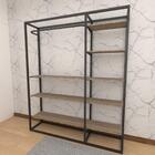 Closet Araras, Guarda Roupas Aberto Industrial Com 27 Peças P